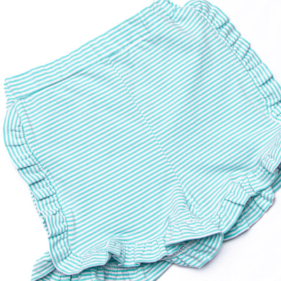 Calla Short Set, Light Pink and Mint Stripe