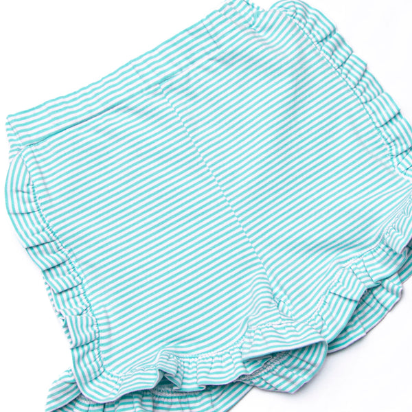 Calla Short Set, Light Pink and Mint Stripe