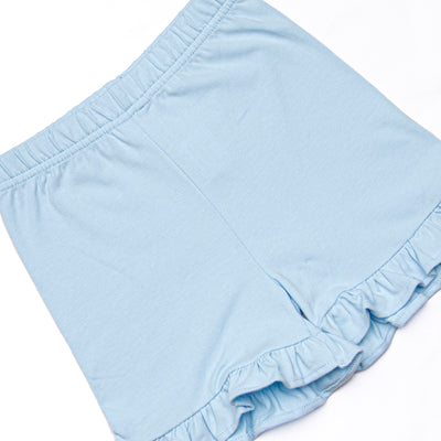 Piper Pumpkin Applique Ruffle Short Set, Blue