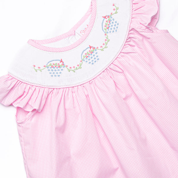 Basket of Blessings Smocked Skirt Set, Pink