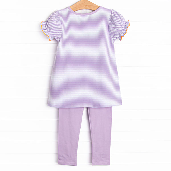 Bewitched Beauty Applique Legging Set, Purple