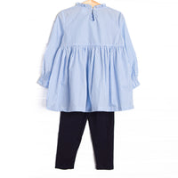 Baby Blues Smocked Legging Set, Blue
