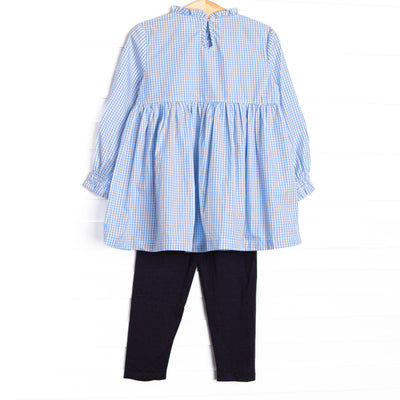 Baby Blues Smocked Legging Set, Blue