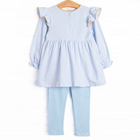 Snack O'Lantern Applique Legging Set, Blue