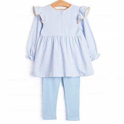 Snack O'Lantern Applique Legging Set, Blue