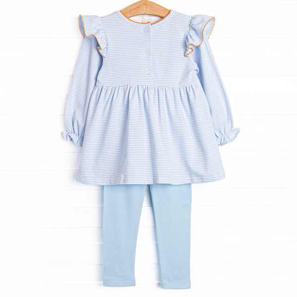 Snack O'Lantern Applique Legging Set, Blue