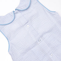 Watermelon Whimsy Embroidered Bloomer Set, Blue