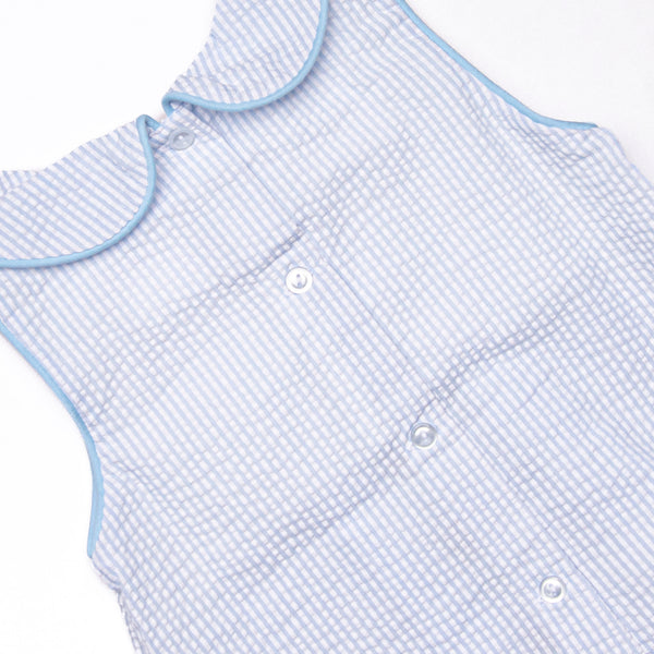 Watermelon Whimsy Embroidered Bloomer Set, Blue