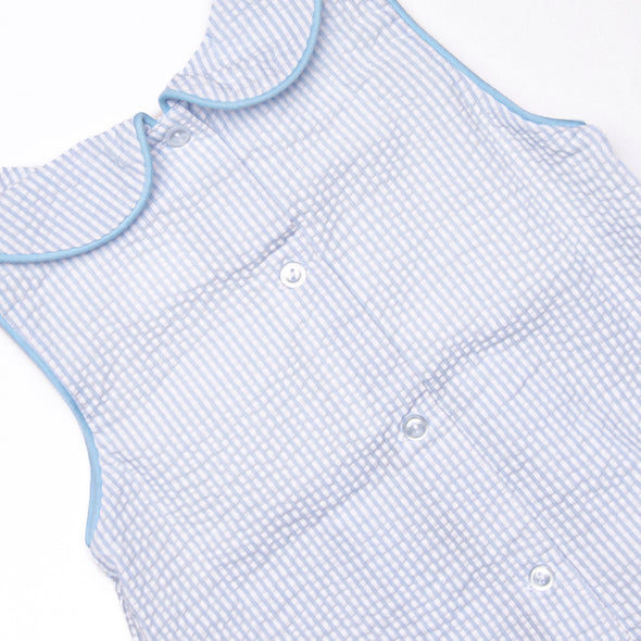 Watermelon Whimsy Embroidered Bloomer Set, Blue