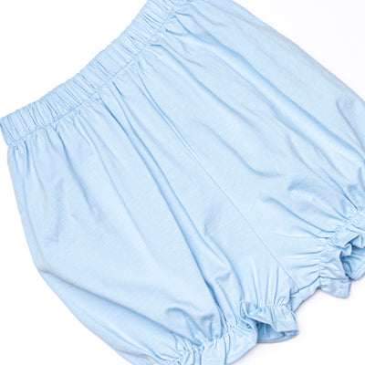 Watermelon Whimsy Embroidered Bloomer Set, Blue