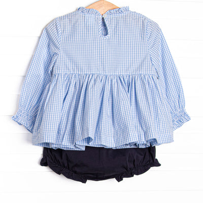 Baby Blues Smocked Diaper Set, Blue