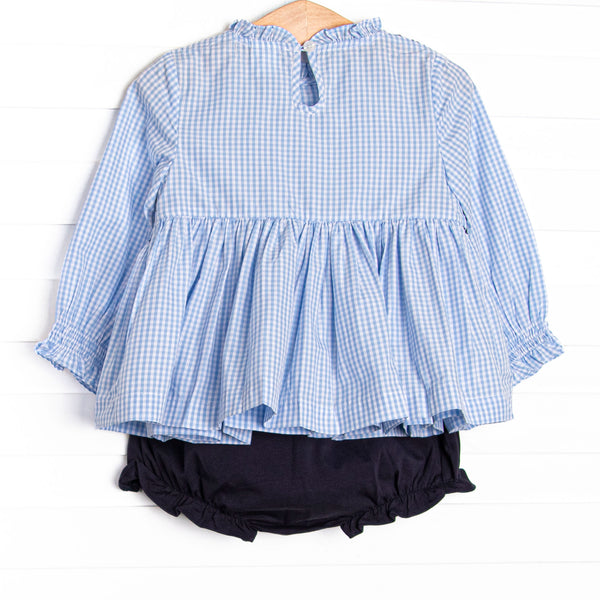 Baby Blues Smocked Diaper Set, Blue