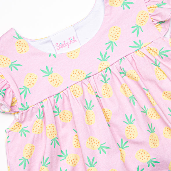 Pretty in Pineapples Short Set, Pink