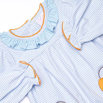 Snack O'Lantern Applique Bubble, Blue