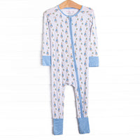 Bunny Tales Bamboo Zippy Pajama, Blue
