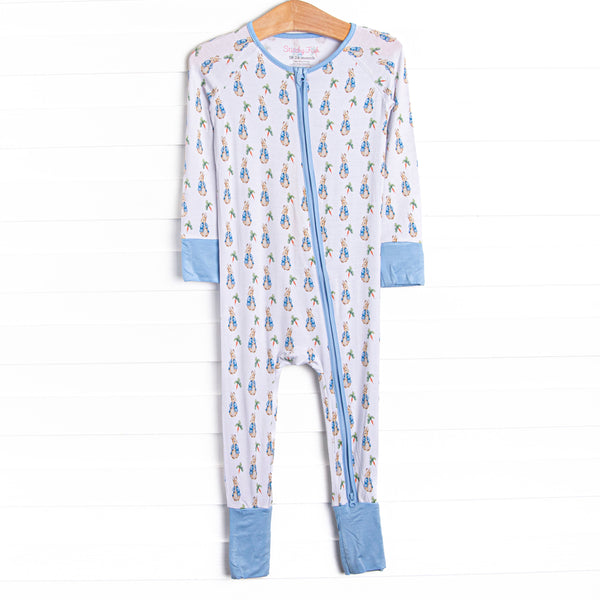 Bunny Tales Bamboo Zippy Pajama, Blue