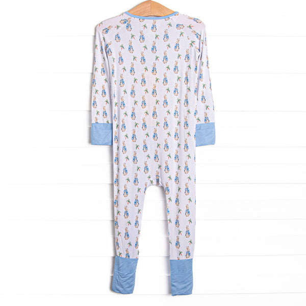 Bunny Tales Bamboo Zippy Pajama, Blue