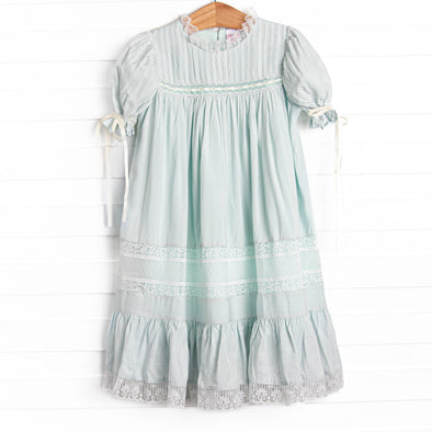 Girl's Margaret Heirloom Dress in Mint size 4T