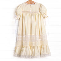 Margaret Heirloom Dress, Yellow