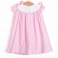 Basket of Blessings Smocked Bishop Dress, Pink