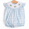 Bayside Bubbles Smocked Girl Bubble, Blue