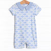 With the Tide Short Romper, Blue