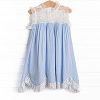 Vivie Heirloom Dress, Blue