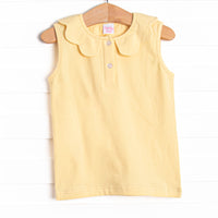 Samantha Scalloped Collar Sleeveless Top, (5 Colors)