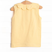 Samantha Scalloped Collar Sleeveless Top, (5 Colors)