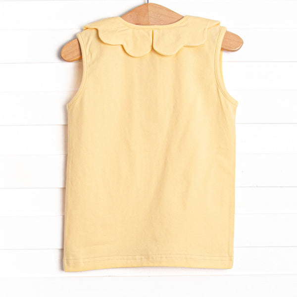 Samantha Scalloped Collar Sleeveless Top, (5 Colors)