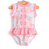 Palm Frond Fun One Piece, Pink
