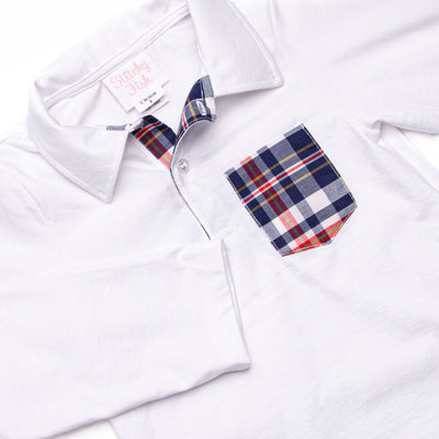 Simon Pant Set, Navy and Red Plaid