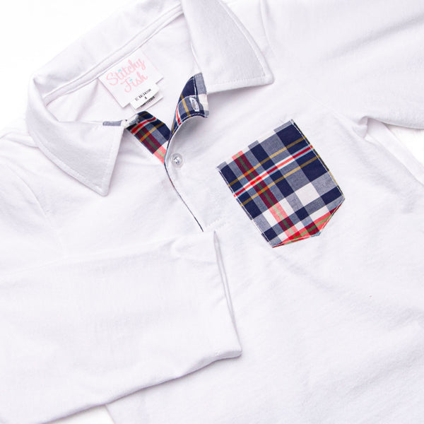 Simon Pant Set, Navy and Red Plaid