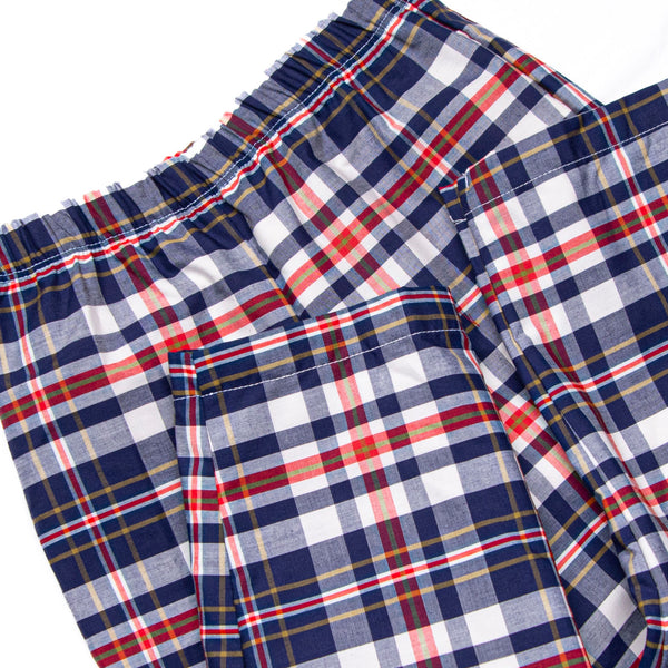 Simon Pant Set, Navy and Red Plaid