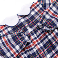 Scarlett Dress, Navy and Red Plaid