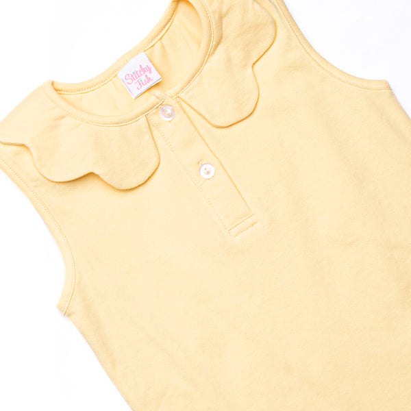 Samantha Scalloped Collar Sleeveless Top, (5 Colors)