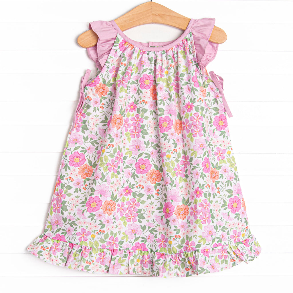 Girl's Fields of Fuchsia Dress in Purple Size 12M