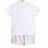 Summer Stripes Short Set, Orange