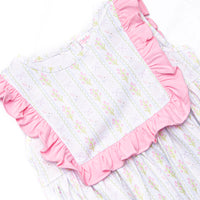 Rabbits and Ribbons Bib Dress, Pink