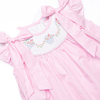 Basket of Blessings Smocked Bishop Dress, Pink