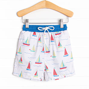 Boat Day Breeze Swim Trunks, Blue