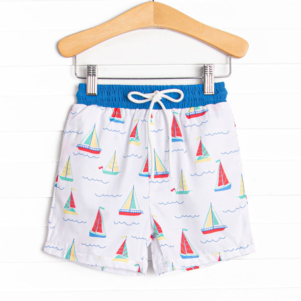 Boat Day Breeze Swim Trunks, Blue