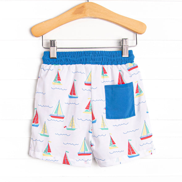 Boat Day Breeze Swim Trunks, Blue