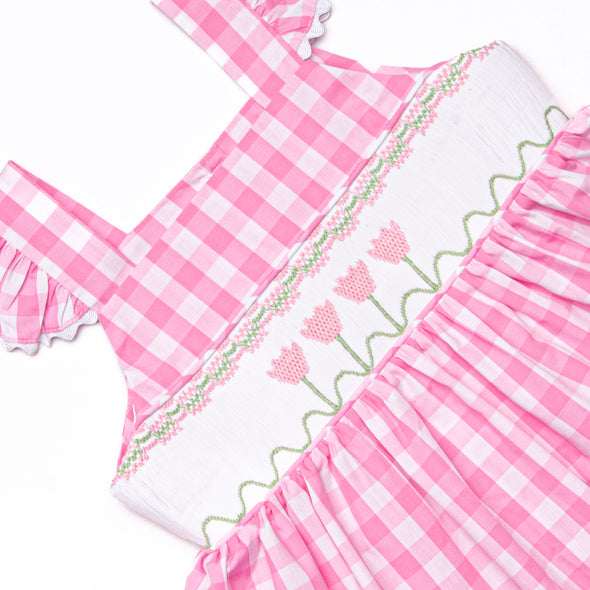 Tulip Treasures Smocked Bubble, Pink