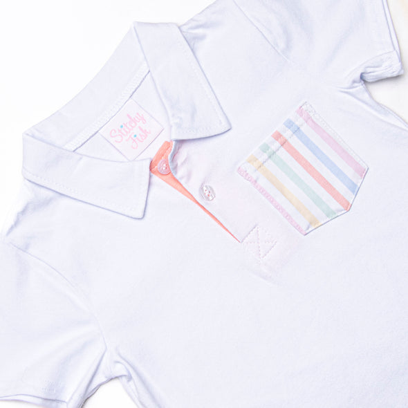 Summer Stripes Short Set, Orange