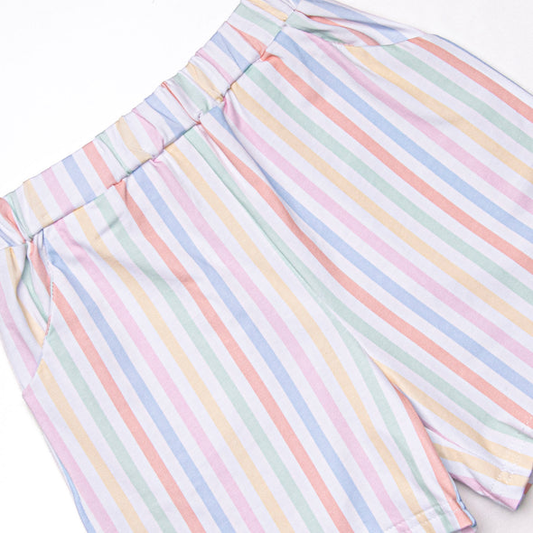 Summer Stripes Short Set, Orange