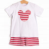 Mouse Memories Applique Short Set, Red