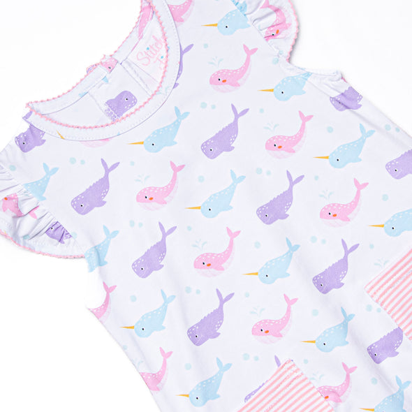 Nora Narwhal Pocket Bubble, Pink