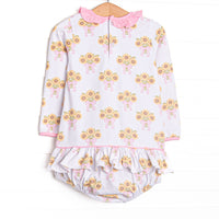 Here Comes the Sunflower Skirted Bubble, Pink