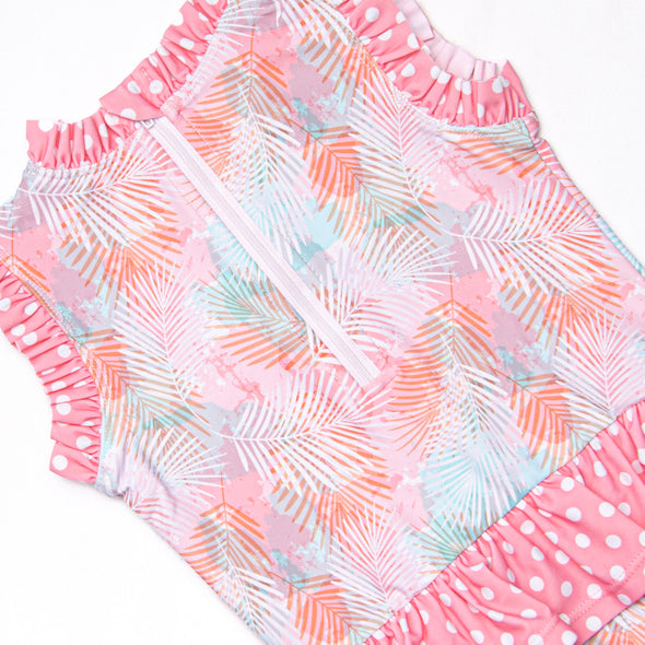 Palm Frond Fun One Piece, Pink
